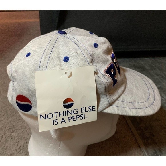 Vintage 90s Pepsi Trucker Men’s Hat Gray One-Size 6 Panel Sewn Baseball Cap New! - Picture 5 of 10